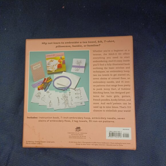Stitch-It Kit Embroidery Starter Set 35 Projects Instructions Tools Unused - Picture 3 of 3